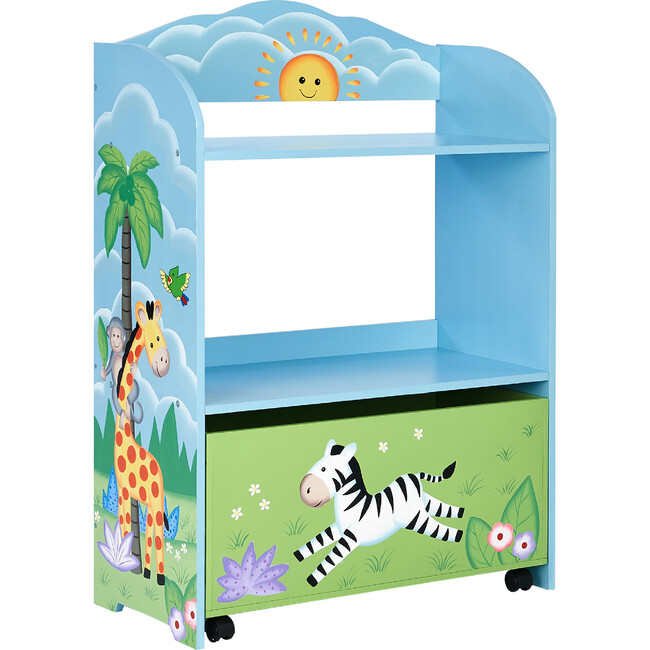 Sunny Safari Toy Organizer with Rolling Storage Box - Kids Seating - 1