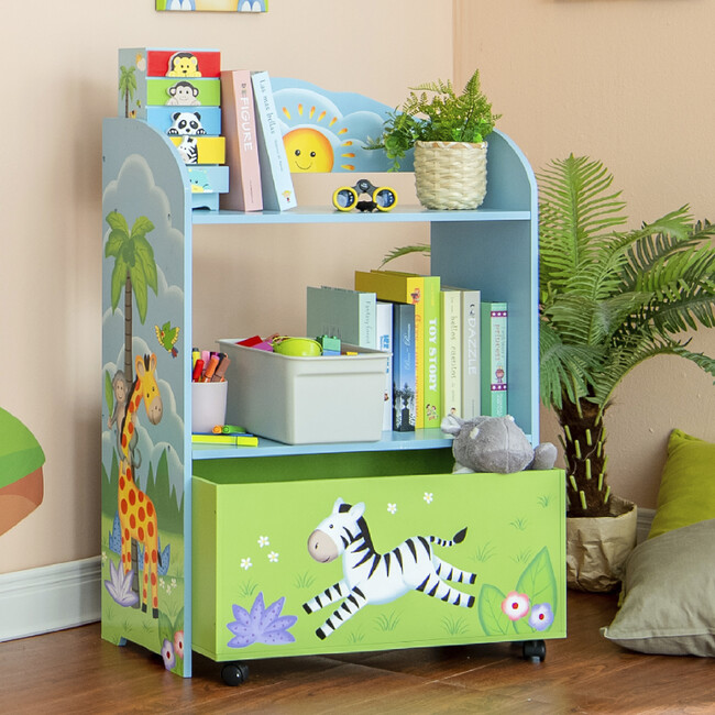 Sunny Safari Toy Organizer with Rolling Storage Box - Kids Seating - 5