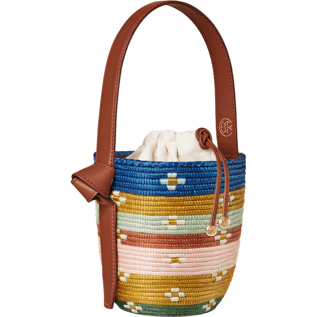 Women's Lunchpail Bag, Floral Rainbow Stripe - Bags - 1
