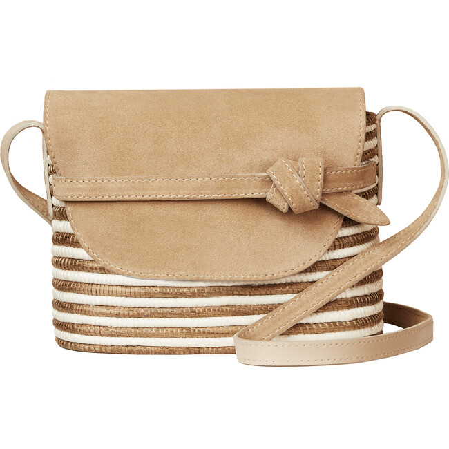 Women's Crossbody, Tan Stripe - Bags - 1