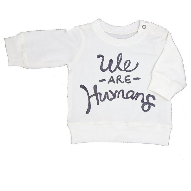 We Are Humans Sweater, Cream