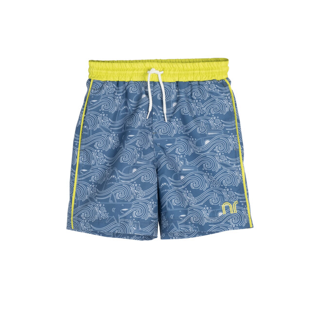 Jax Swim Trunk, Blue Shark - Swim Trunks - 1