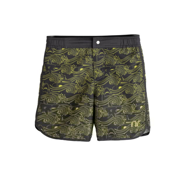 Ace Swim Trunk, Grey Pinstripe - Swim Trunks - 1