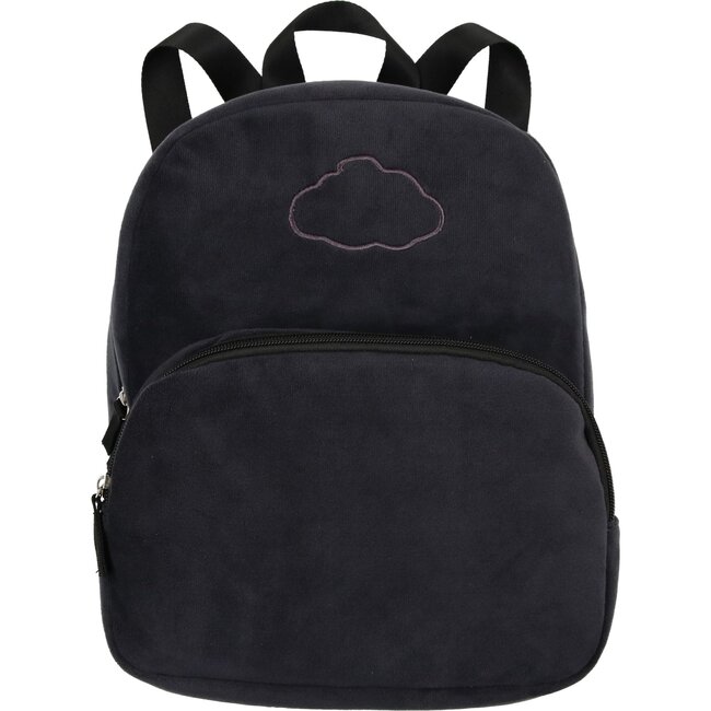 Velour Backpack, Ash - Backpacks - 1