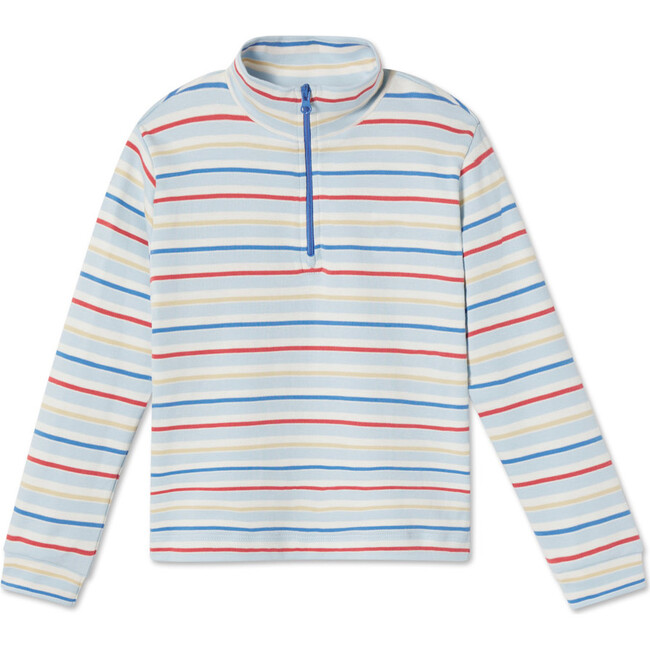 Harrison 1/4 Zip, Nearwater Stripe in Skyride