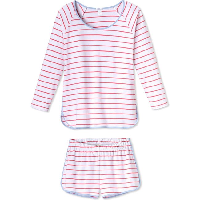 Women's Pima Long Short Set, Sorbet - Pajamas - 1