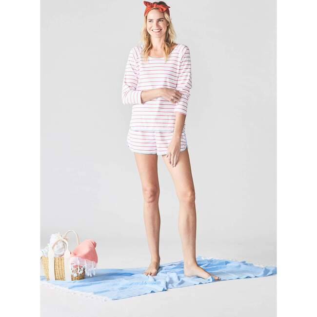 Women's Pima Long Short Set, Sorbet - Pajamas - 2