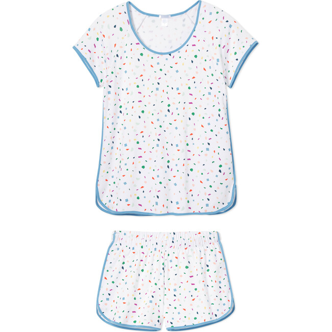 x Maisonette Women's Pima Shorts Set, Confetti - Pajamas - 1