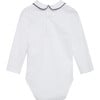 Milo Piped Body Long Sleeve, White - Onesies - 2