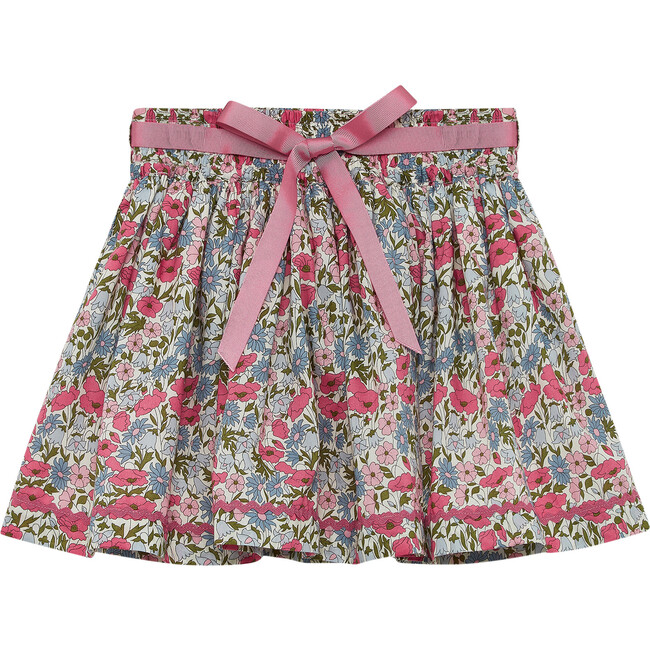 Liberty Pink Poppy Ric Rac Skirt, Pink - Skirts - 1