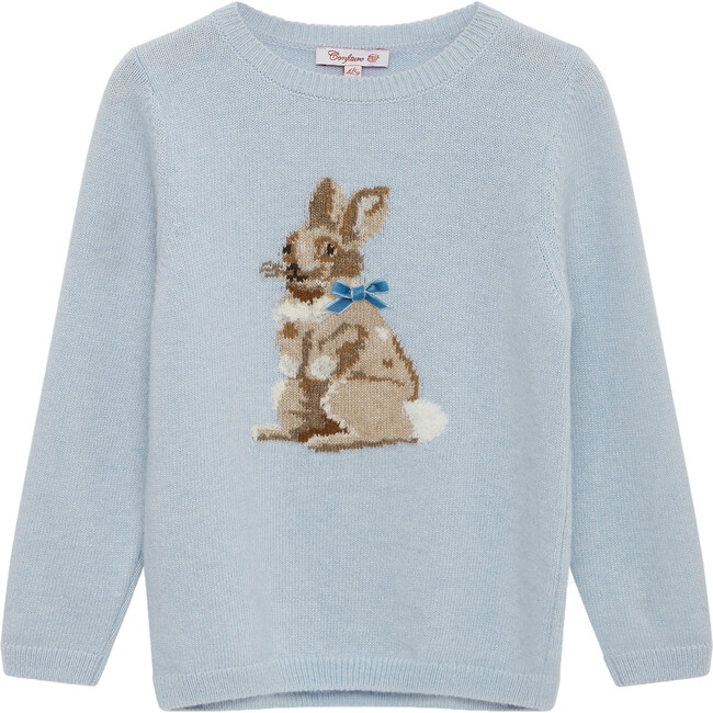 Bunny Jumper, Pale Blue - Jumpers - 1