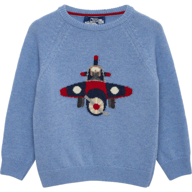Plane Jumper, Pale Blue - Jumpers - 1