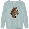 Freya Pony Jumper, Sea Blue - Jumpers - 1 - thumbnail