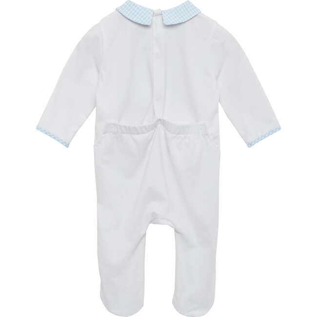Elephant Applique All In One, Blue Gingham - Onesies - 2