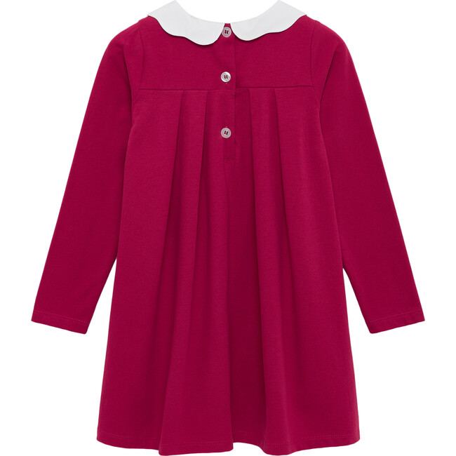Anna Petal Collar Dress, Berry Pink - Dresses - 2