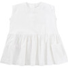 The Sleeveless Pocket Dress, White Linen - Dresses - 1 - thumbnail