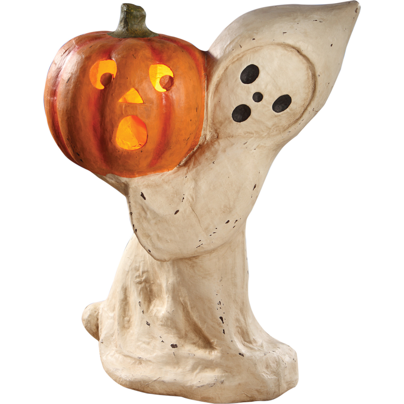 Shops Bethany Lowe Large Ghost Holding Pumpkin