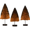 Bottle Brush Trees, Orange/Black Glitter - Accents - 1 - thumbnail