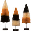 Set of 3 Halloween Traditional Stripe Bottle Brush Trees - Accents - 1 - thumbnail