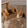 Mini Halloween Bottle Brush Trees, Gold Glitter - Accents - 3