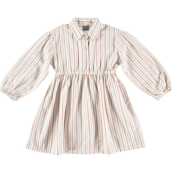 Girls Striped Shirt Dress - Dresses - 1