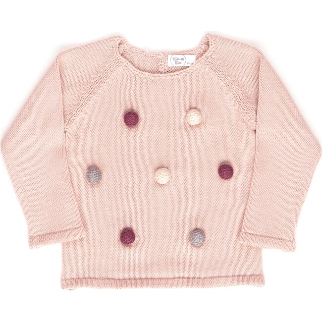 PomPom Sweater, Rose - Sweaters - 1