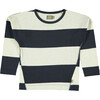 Luke Kids Tee, White and Blue - Tees - 1 - thumbnail