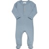 Organic Ribbed Footie, Blue - Onesies - 1 - thumbnail