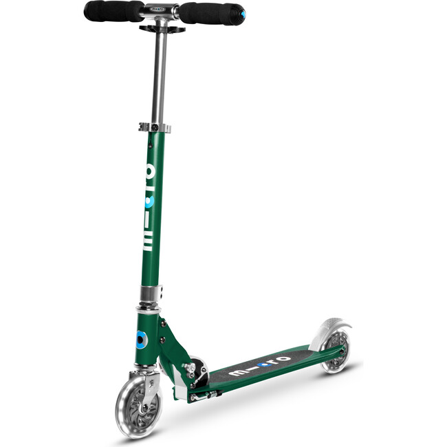 Micro Sprite LED Kids and Teens Scooter, Forest Green