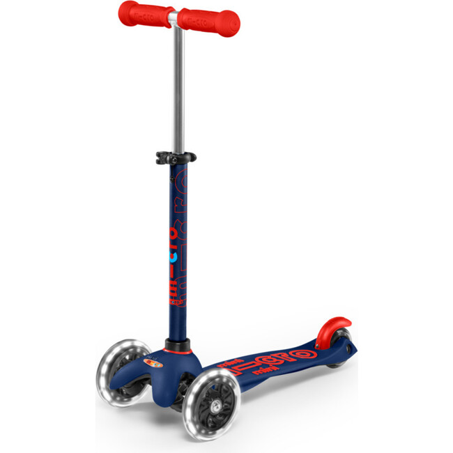 Mini Deluxe LED Kids Scooter, Navy Blue
