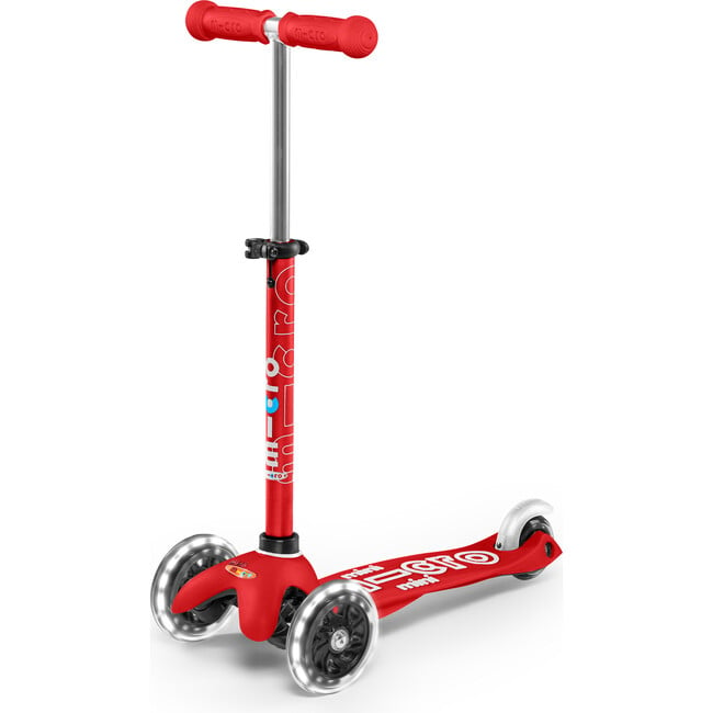 Mini Deluxe LED Kids Scooter, Red