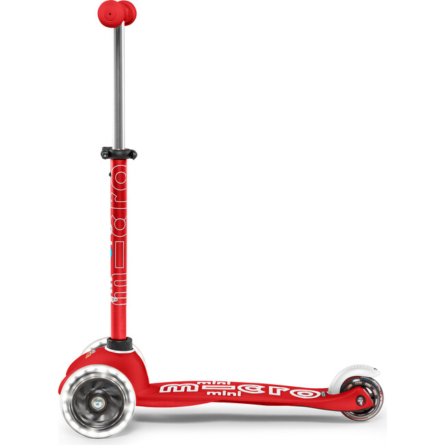 Mini Deluxe LED Kids Scooter, Red - Scooters - 3