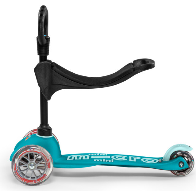 Mini 3in1 Deluxe Kids Scooter, Aqua - Scooters - 4