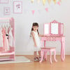 Fashion Polka Dot Prints Gisele Play Vanity Set, Pink/Gold - Kids Seating - 2