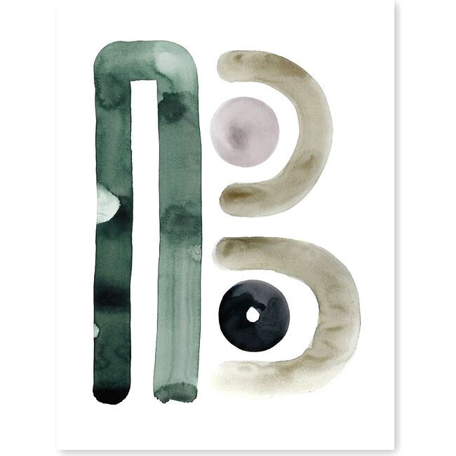 Modern Neutral Letter Small Art Print, Natural - Art - 2