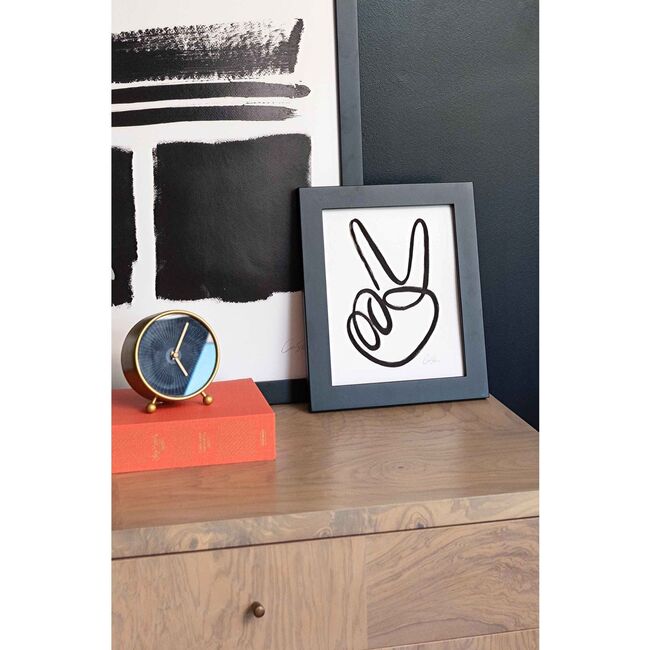 Peace Sign Hand Print, Black - Art - 3