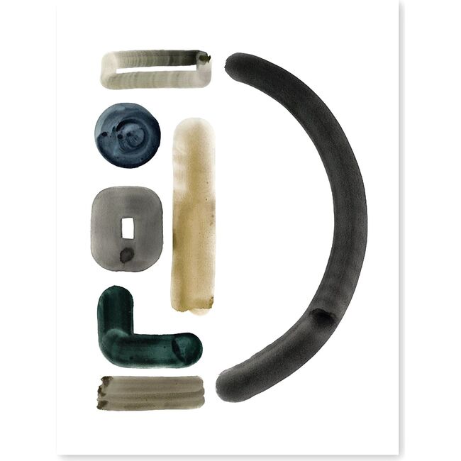 Modern Neutral Letter Large Art Print, Natural - Art - 4