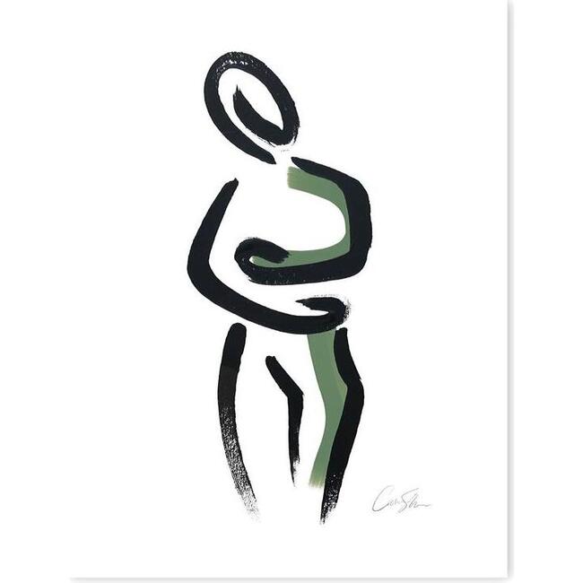 Jade Figure Print, Green - Art - 1