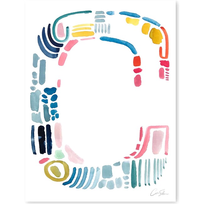 Modern Color Letter Mini Art Print, Multi - Art - 3