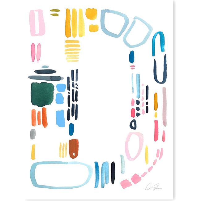 Modern Color Letter Mini Art Print, Multi - Art - 4