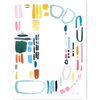 Modern Color Letter Mini Art Print, Multi - Art - 4