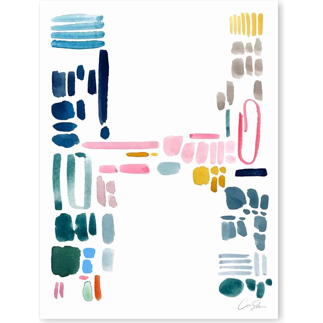 Modern Color Letter Mini Art Print, Multi - Art - 8