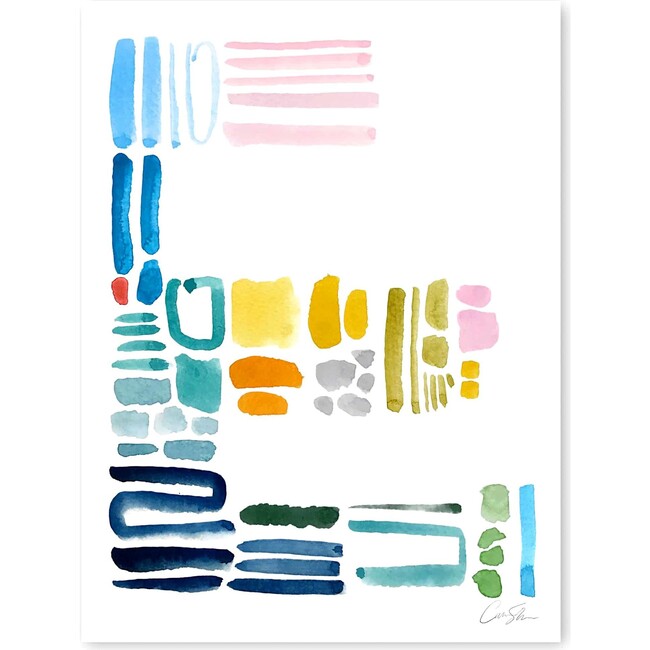 Modern Color Letter Small Art Print, Multi - Art - 5