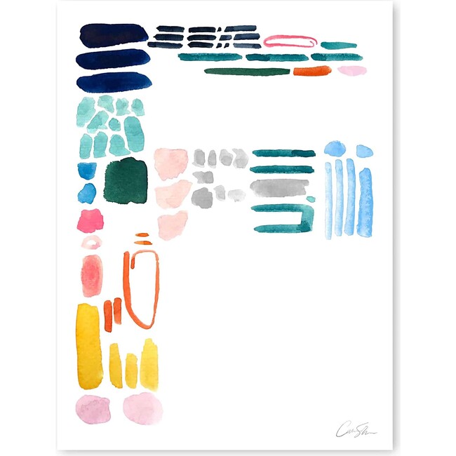 Modern Color Letter Small Art Print, Multi - Art - 6