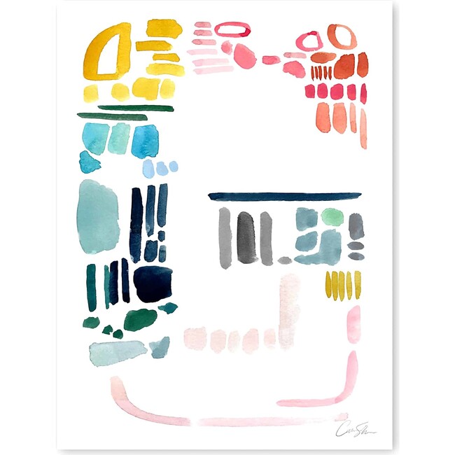 Modern Color Letter Small Art Print, Multi - Art - 7