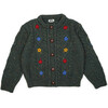 Wild Flower Cardi, Forest Green - Cardigans - 1 - thumbnail