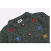 Wild Flower Cardi, Forest Green - Cardigans - 3