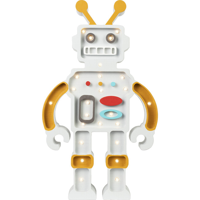 Robot Lamp, Yellow & Grey