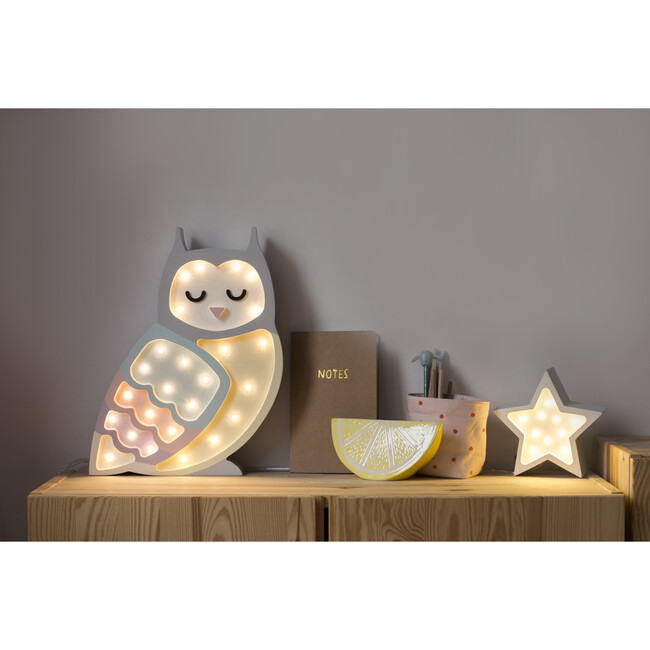 Owl Lamp, Pastel