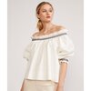 Women's Summer Off Shoulder Top, White - Blouses - 2